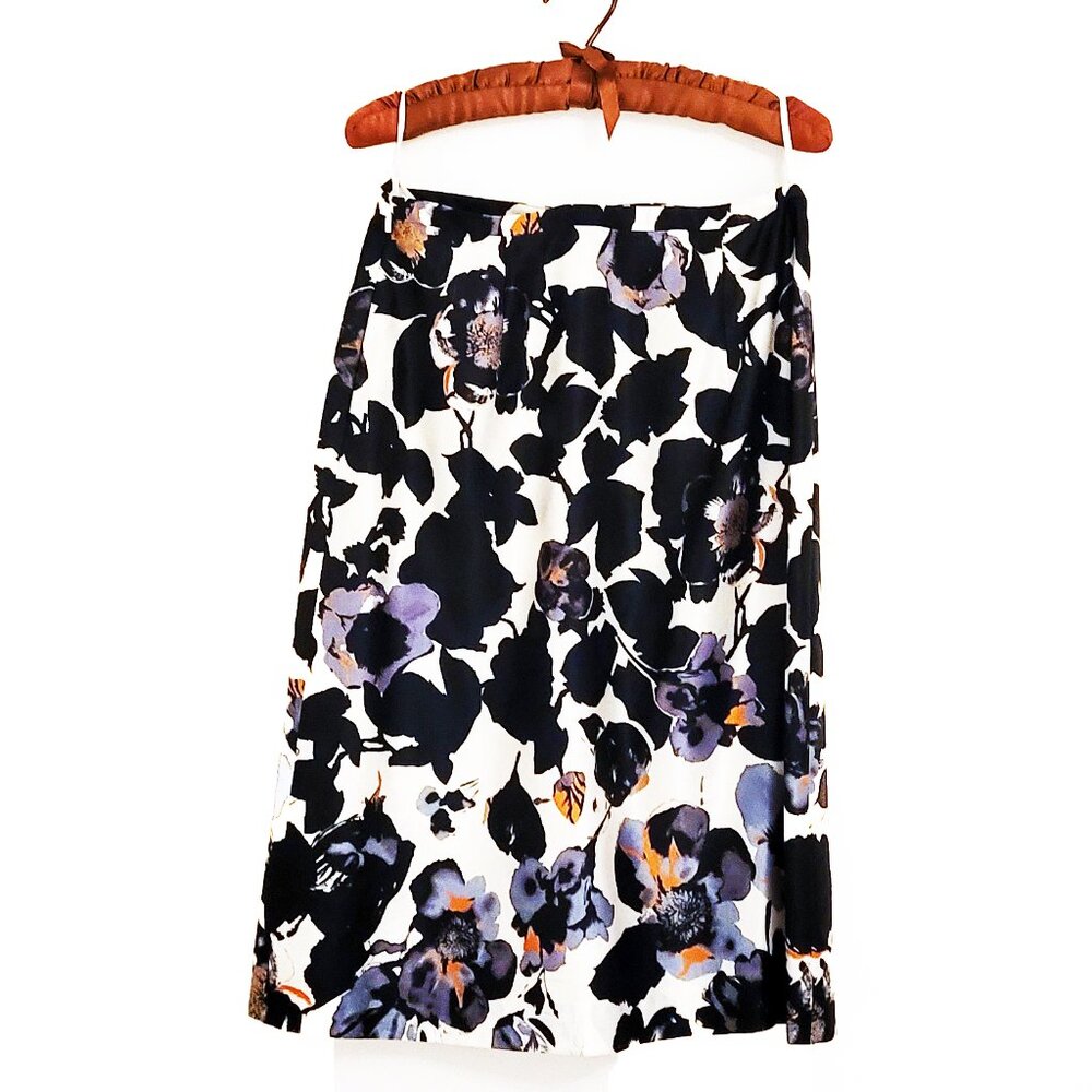 🌹ELEGANT SILKY HOST PICK 🌹 💐 🏵 HUGO BOSS A-Line Silk Skirt - Picture 2 of 10